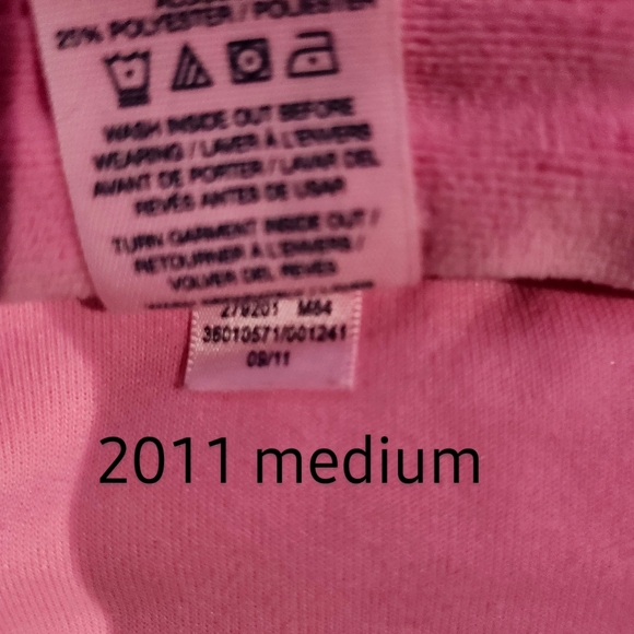 VS pink 2011 medium hoodie jacket gorgeous Sequins p to pit 20in - Picture 6 of 11